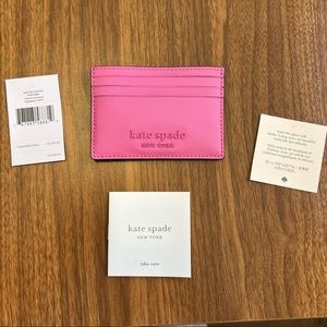 NWT Kate Spade Pink Small Slim Card Hold
